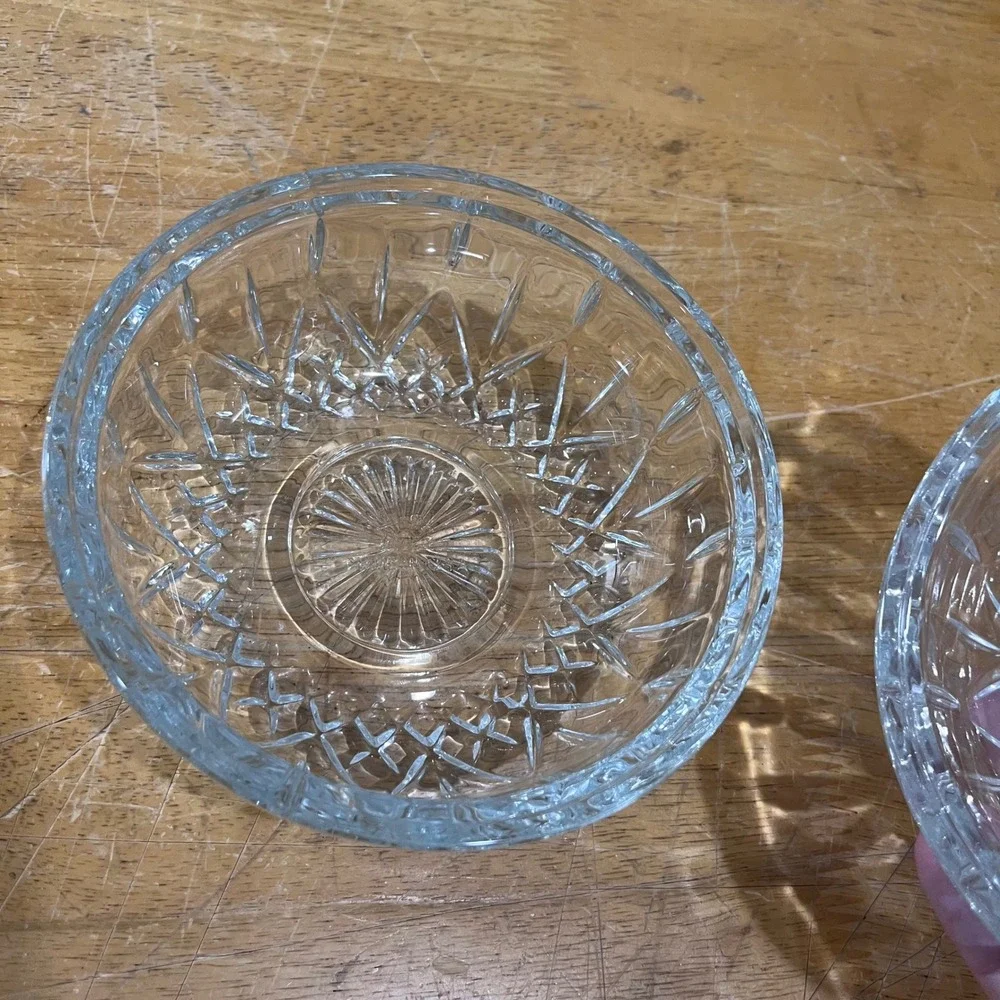 Vtg HOMCO Wexford Diamond Clear Glass Fairy Lamp Votive Holder Made in USA